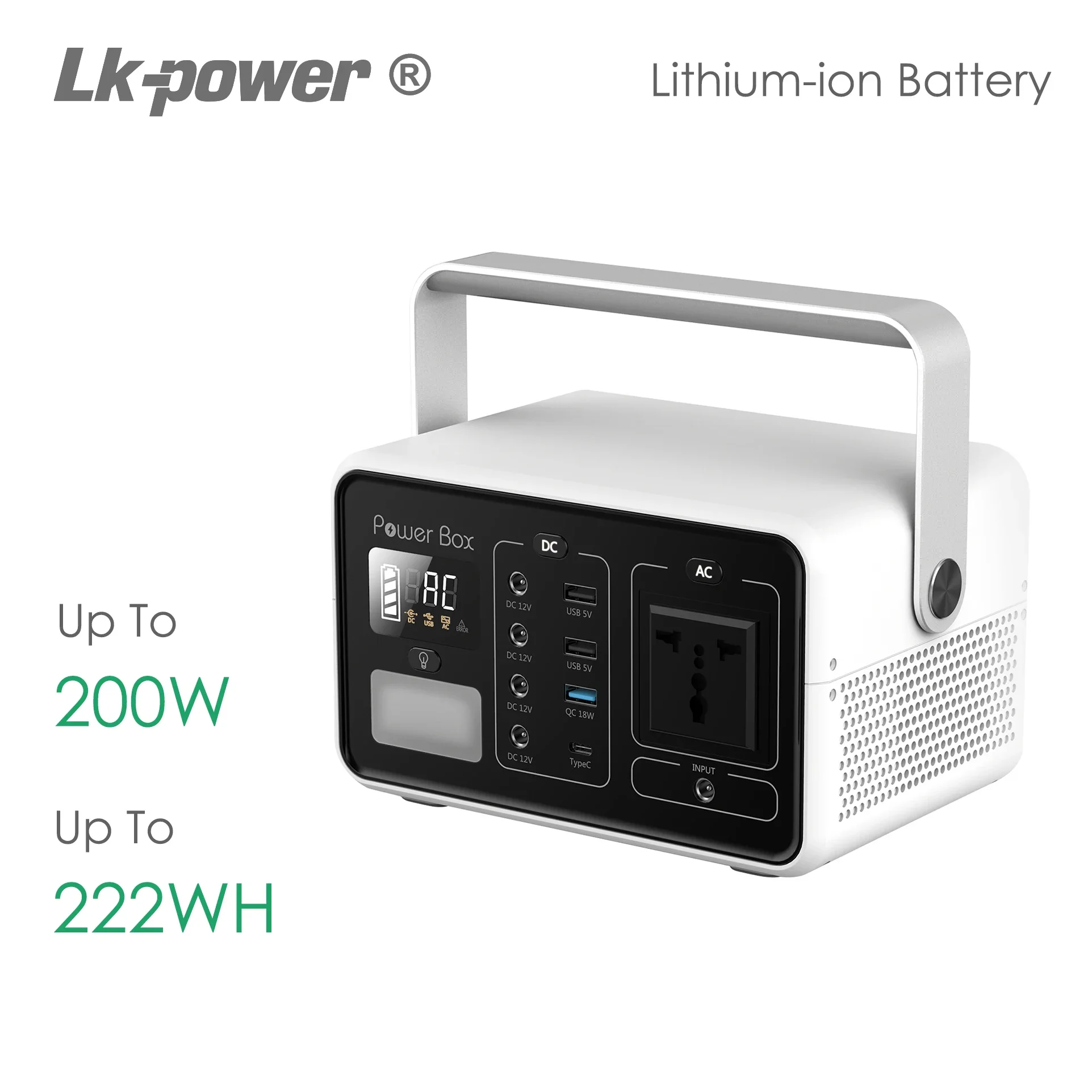 60000mAH Portable Solar Power Generator with Lithium Battery