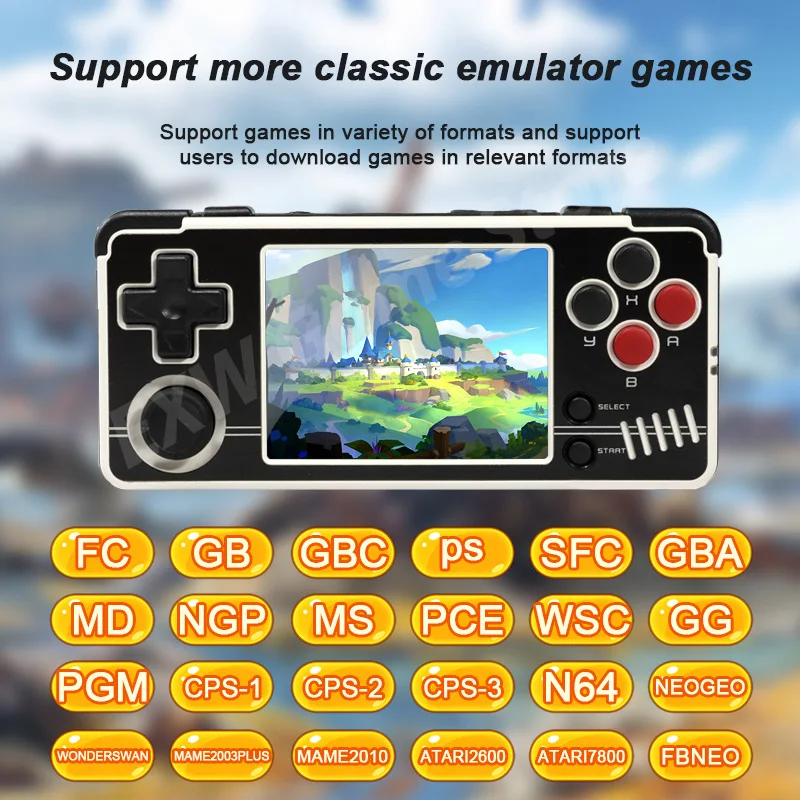 Miyoo A30 Portable Hand-held Game Console 2.8” IPS HD Screen WIFI Open Source OS Horizontal Retro Emulator Game Player Kids Gift