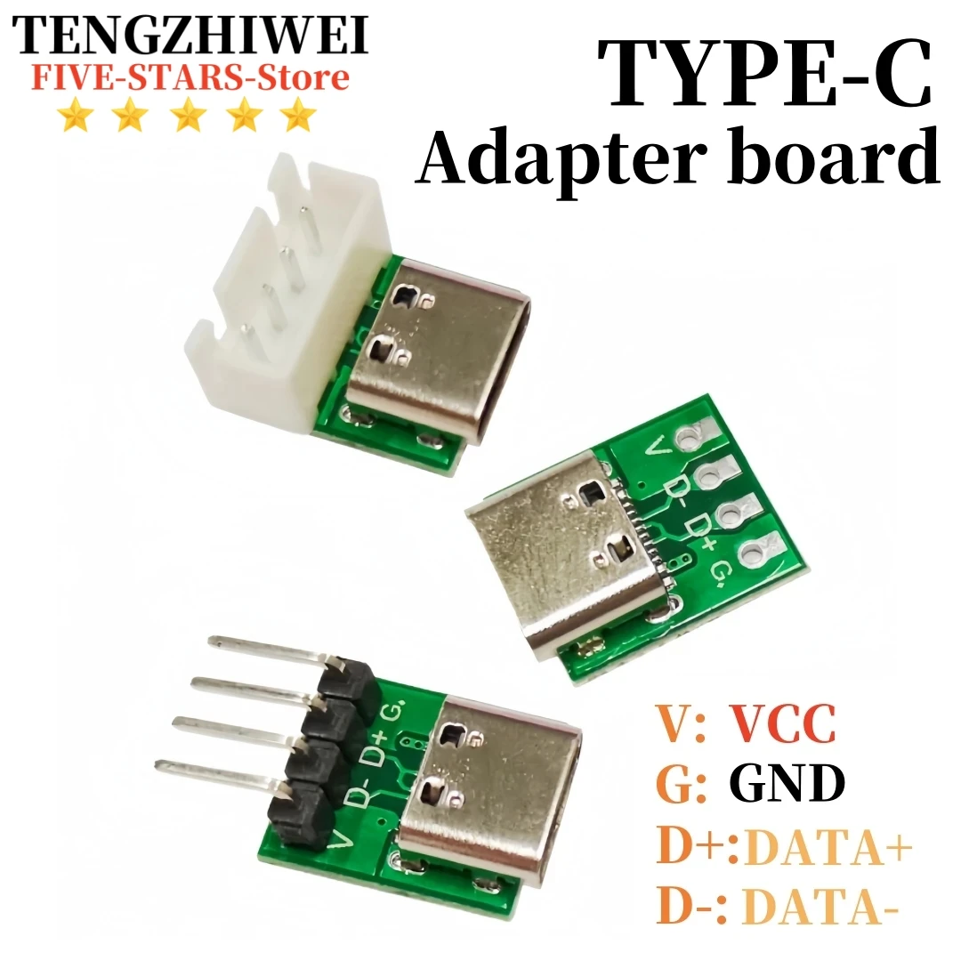 

1Pcs USB3.1 16P to 2.54 high current power conversion board is inserted on both sides of the TYPE-C motherbase test board