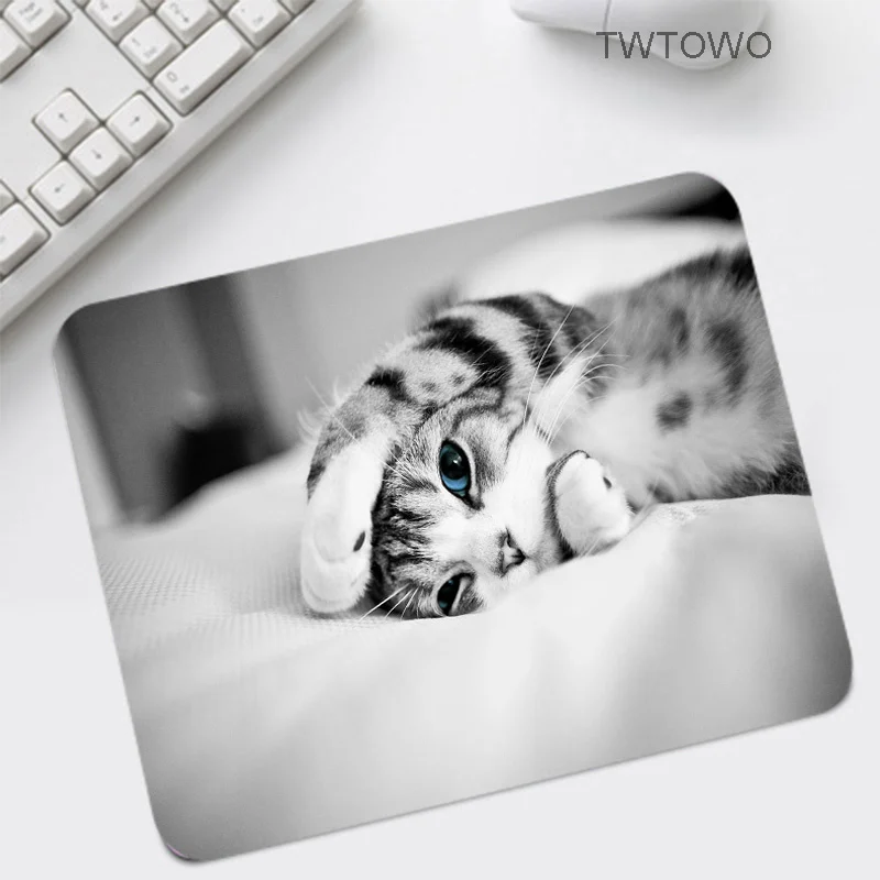 

MousePad Computer Hot Sell MousePads Cartoon Anti-slip Anime Art Natural Rubber Cute Cat Home Office Decoration keyboard pad