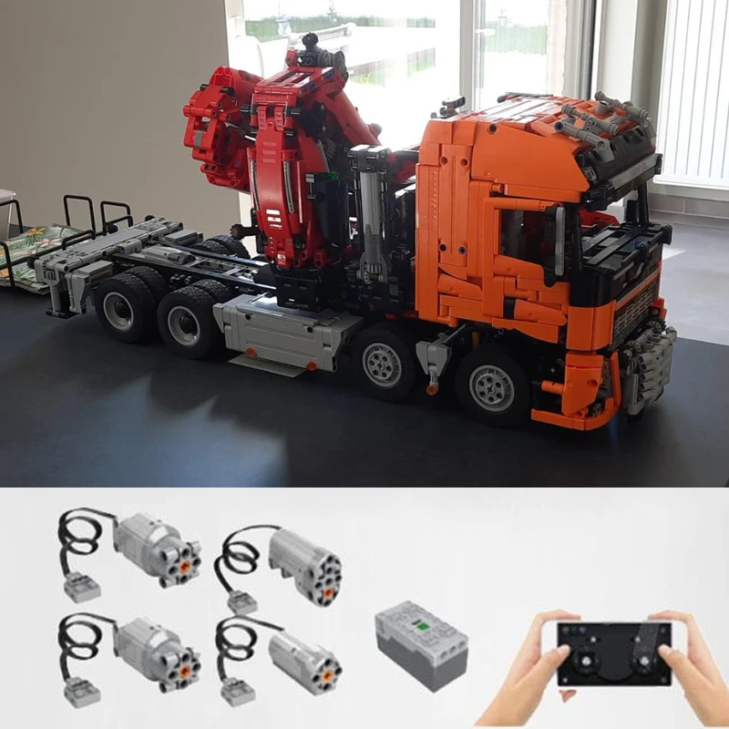 4351 Pcs Main Transporter Moc-118230 Electric Crane High-Tech Parts Building Blocks for Adults Educational Toys Vehicles Gifts