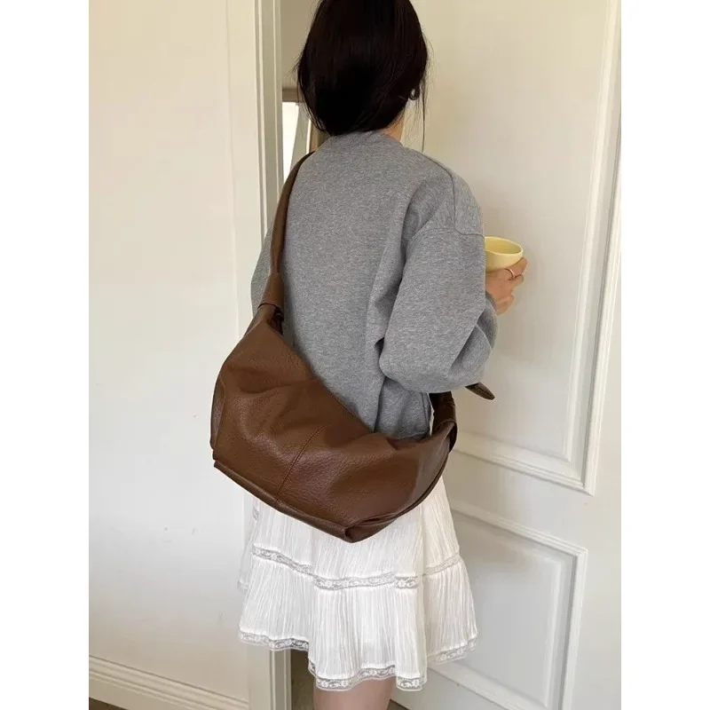 GAINNY Vintage Large Capacity Hobo Bag Women 2024 University Shoulder Bag Minimalist Korean Fashion Crossbody Bag Aesthetic