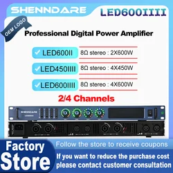 Professional Digital Power Amplifier 4 Channel Preamplifier Audio DJ Speaker Subwoofer AMP Class D Linear Array Sound Amplifier