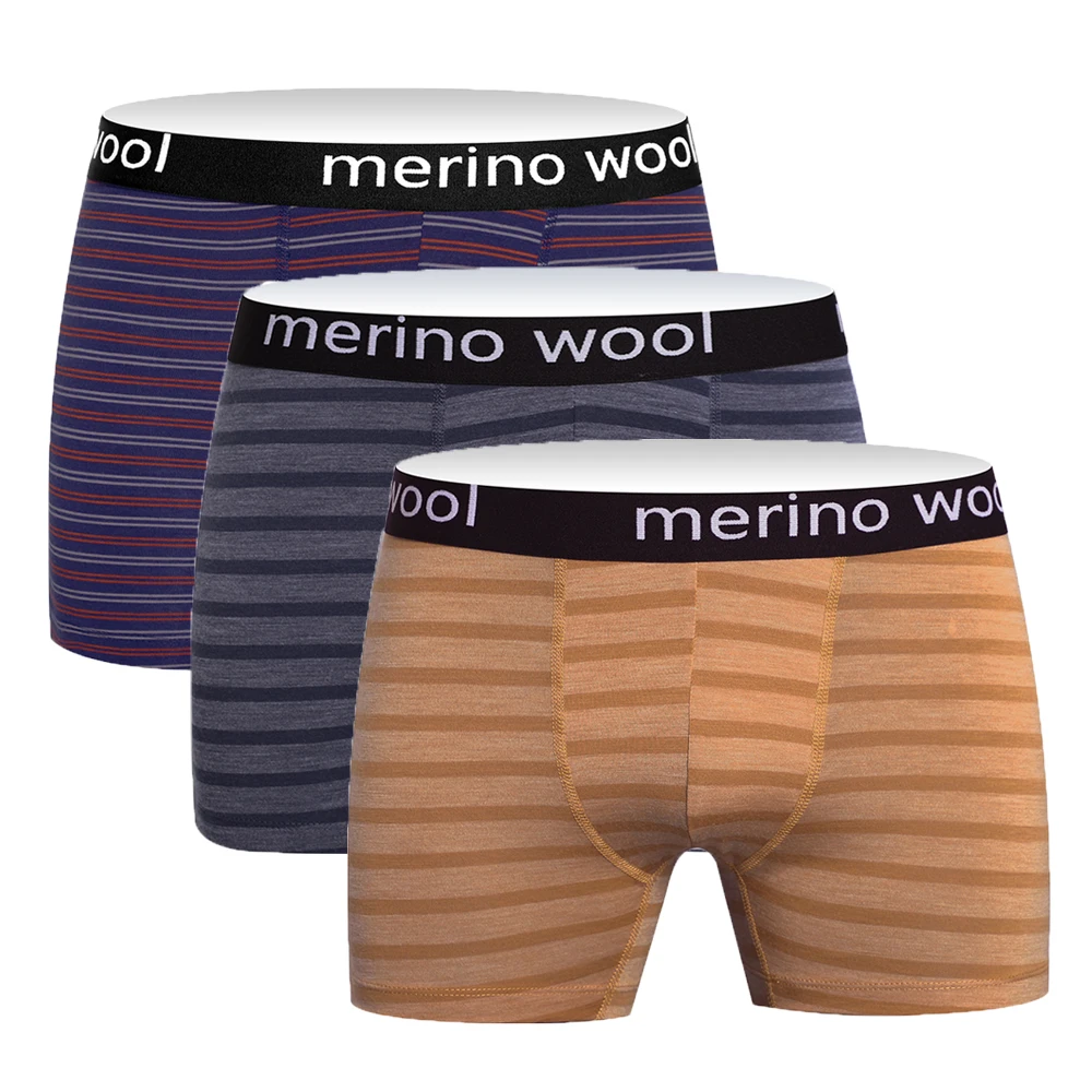 Slip Boxer intimo uomo in lana Merino 87% Boxer in misto lana Merino da uomo mutande sportive traspiranti morbide e traspiranti