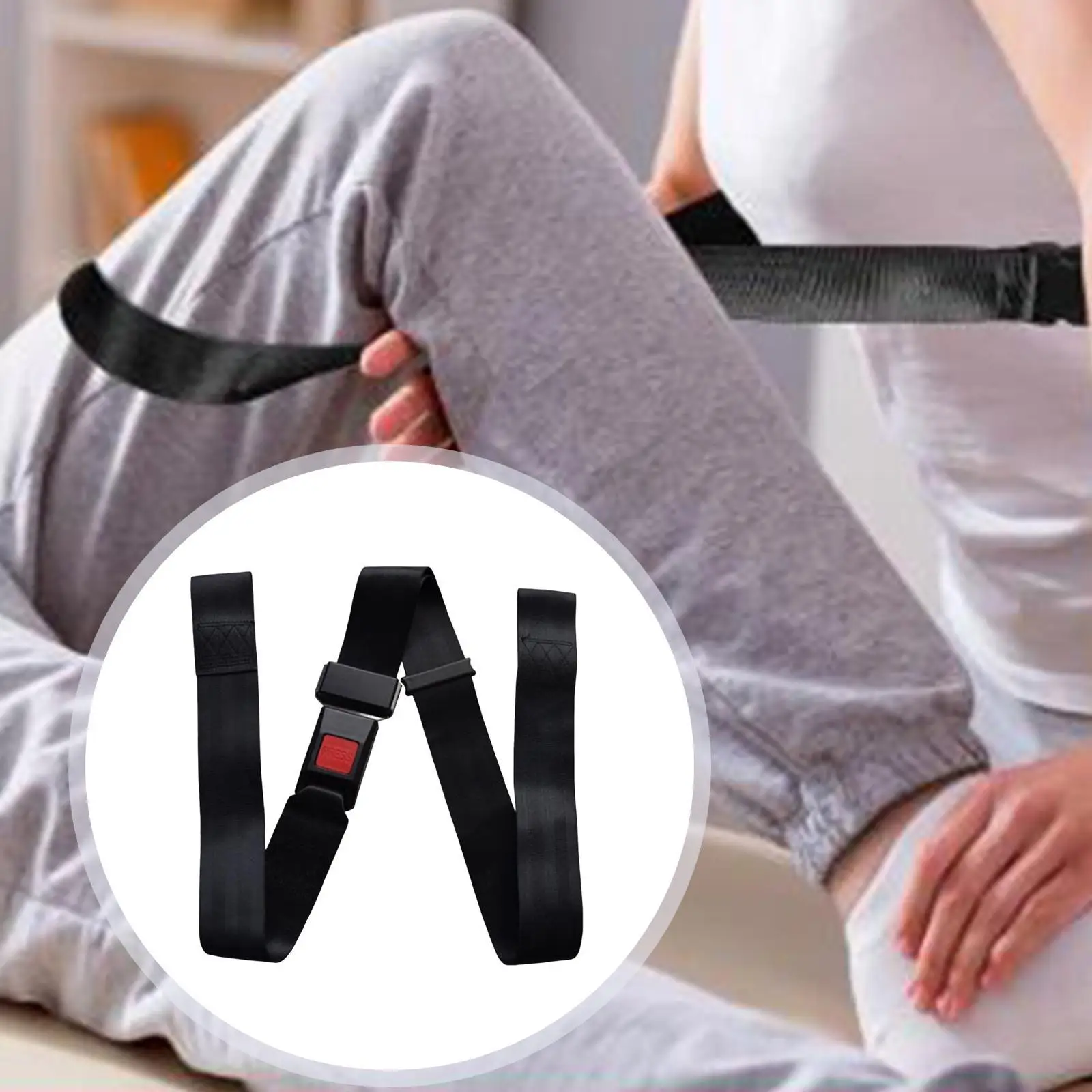 Durable Braided Mobility Strap Belt Quick Release Fitness Stretching Band for Physical Therapy Exercises