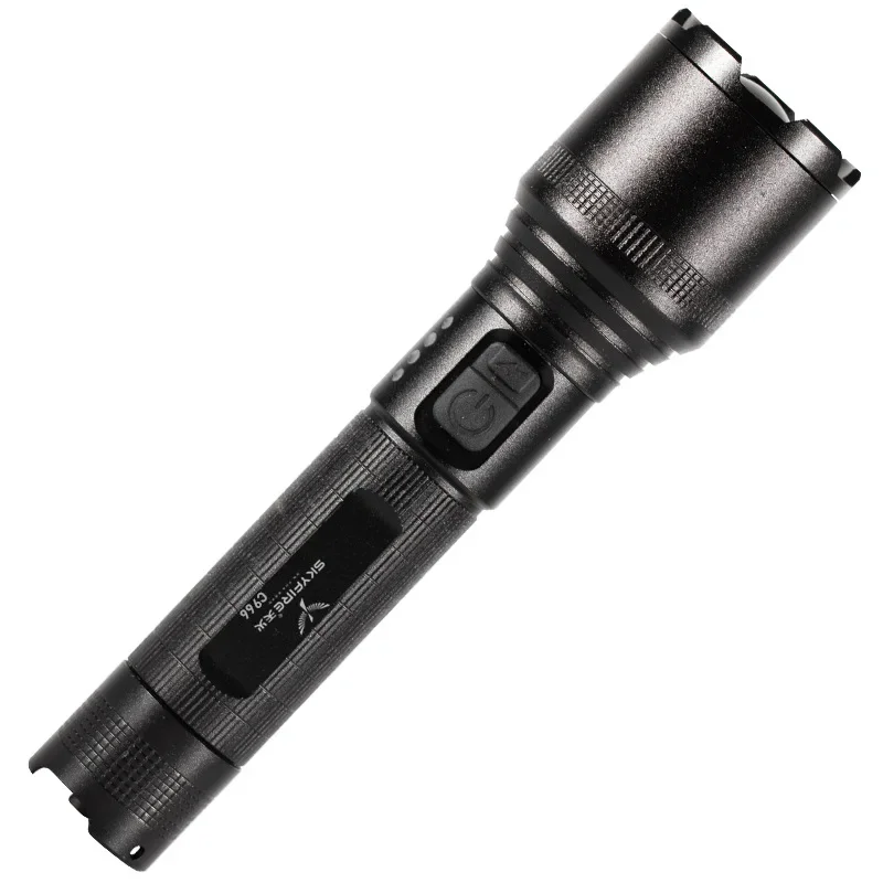 Portable Strong Light Mini LED Flashlight USB Rechargeable Torch Lamp Long Shot Lantern for Outdoor Camping Fishing Emergency