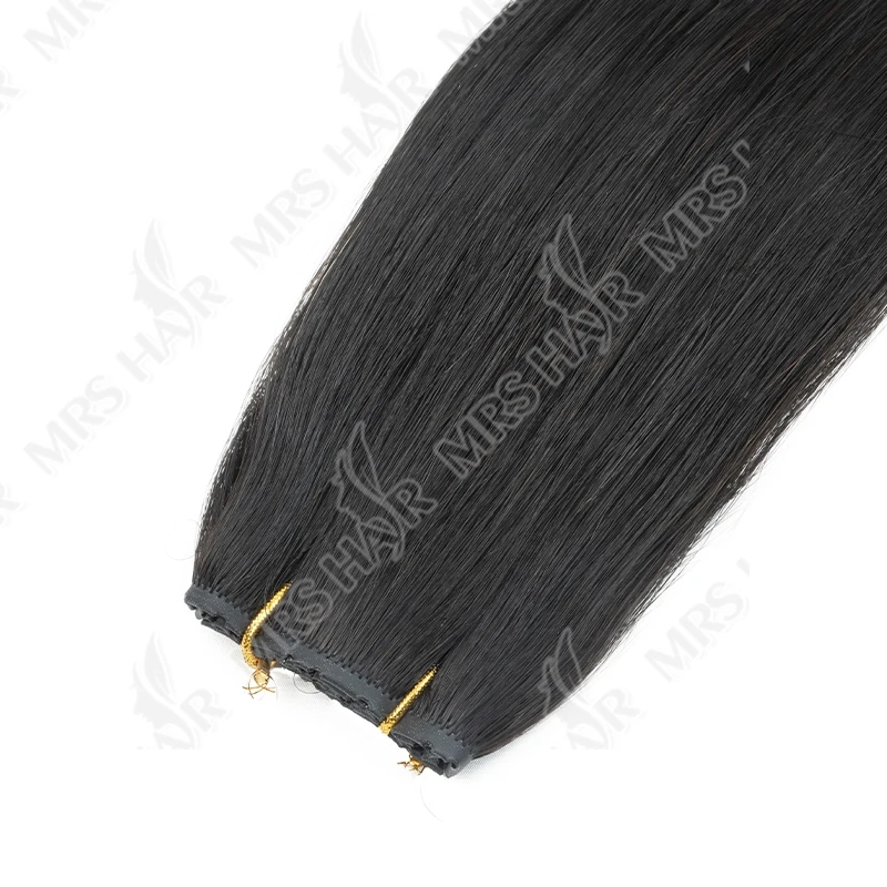 Onzichtbaar gat Platte Pu-tape Echt haar Twin Tabs 25 cm Lange tape PU-inslag Echt menselijk haar Geen lijm Microlink-toepassing 40-50 g