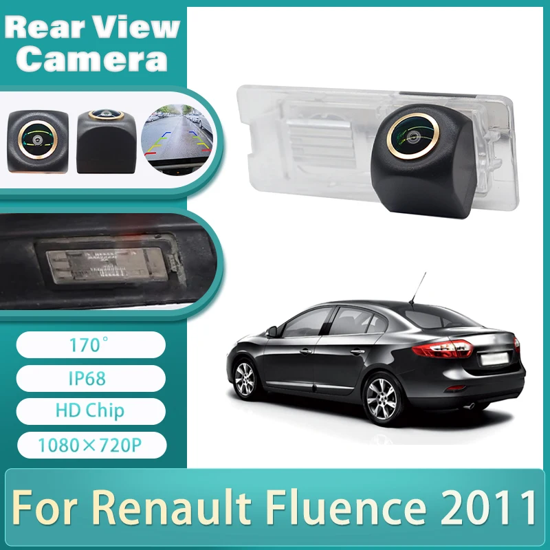 

Golden Fisheye 170 Degree Wide Angle CCD HD 1080×720P Special Vehicle Rear View Camera For Renault Fluence 2011 Car