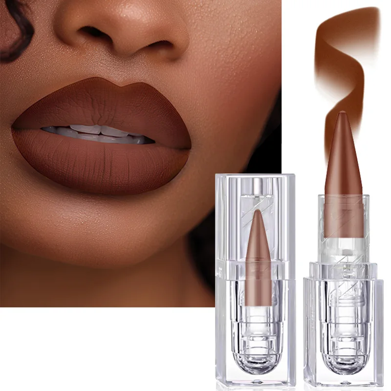 Rossetto opaco con penna per labbra e rossetto nudo a 5 colori, tonalità bacche antiaderenti impermeabili e di lunga durata per tutti i tipi di pelle