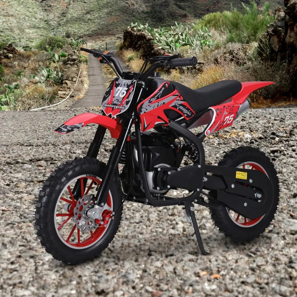 49cc 4-Takt Kinder Dirt Bike, Gas Power Motocross, Mountain Off Road Mini Motorrad, Kinder Taschenmotorrad mit Scheibenbremsen