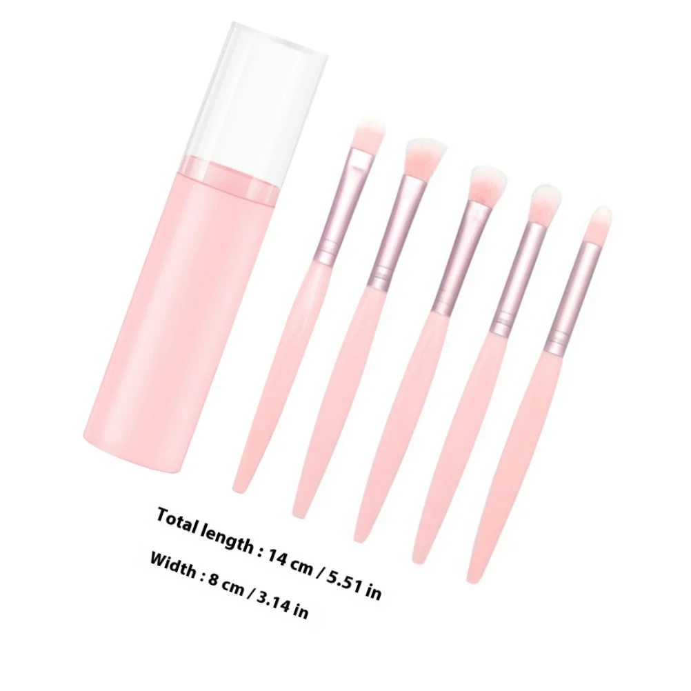 1Set Eyeshadow Brush Set Man-Made Fiber Hair Long Wooden Handle Eye Makeup Brushes Eyeliner Brush Kit Eye Shadow Powder