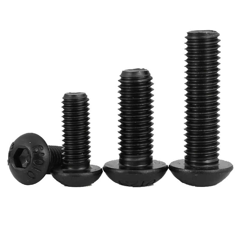 UNC4 # -40 6 # -32 8 # -32 10 # -32 ラウンドブラック 10.9 グレード鋼六角ネジ六角ネジキャップソケットボタンヘッドアレン家具ボルト