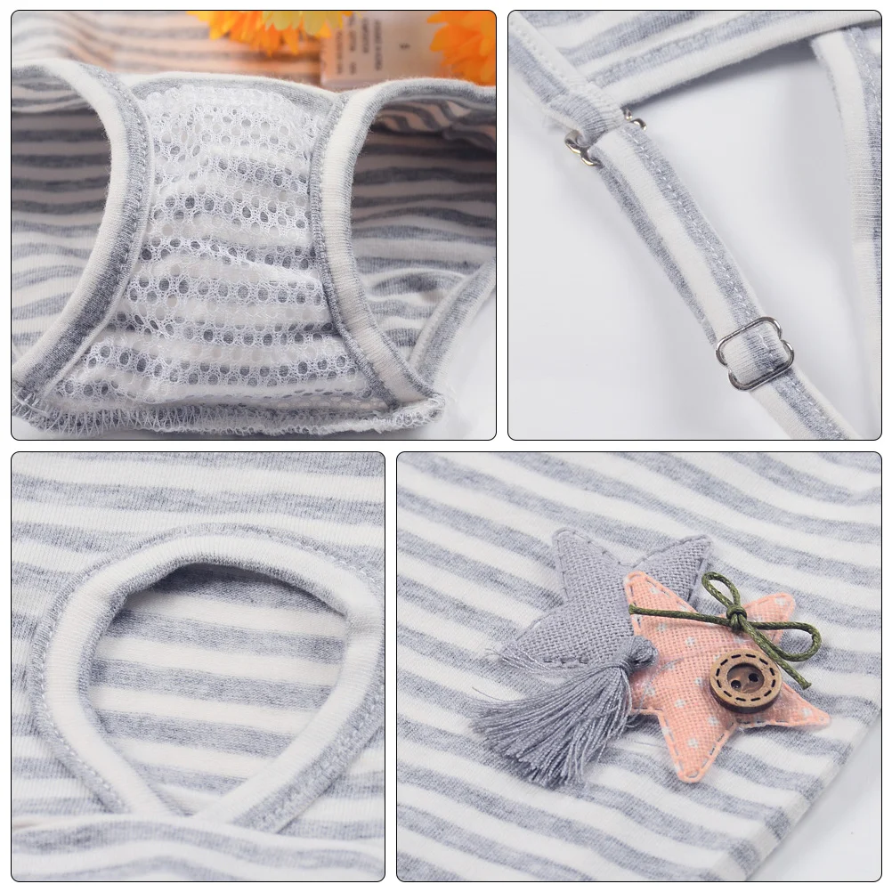 

Adorable Stripe Female Dogs Breathable Comfortable Sanitary Pantie Moisture Absorption Puppy Diaper Pantie Period Pet Supply