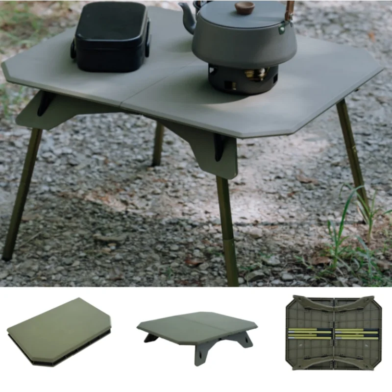 Outdoor Camping Folding Table Lightweight Plastic Table Board Aluminum Alloy Table Legs Portable Camping Folding Table