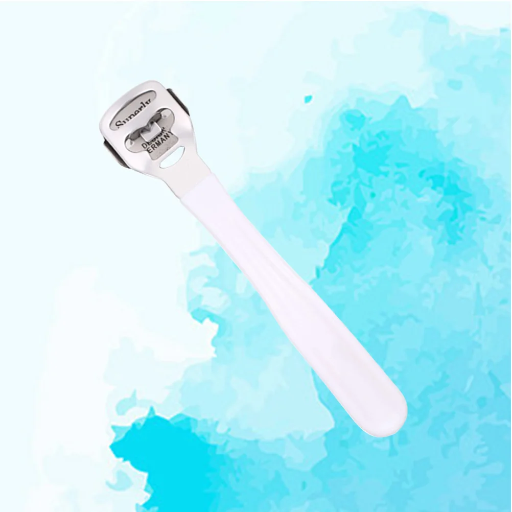 Kit d'outils pour enlever les callosités et pédicure, lime à pied en acier inoxydable, ensemble de rasoir blanc antidérapant, sans rouille, facile à utiliser, peau lisse