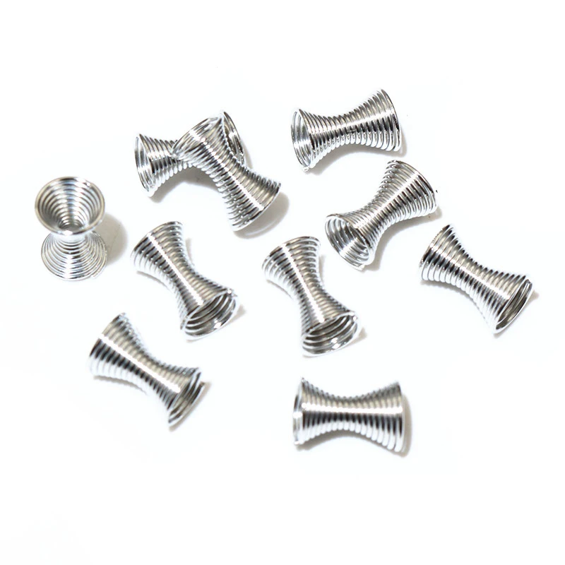 30pcs Metal Spring Funnel Shape Spacer Beads Caps DIY Beading Findings End Caps Bead Stoppers For Jewelry Makings Accessories
