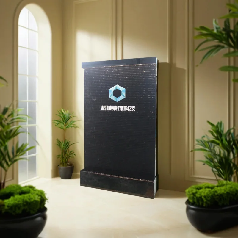 

Customize.High Quality Acrylic Wall Waterfall with Colorful LED Lights Wall Decoration