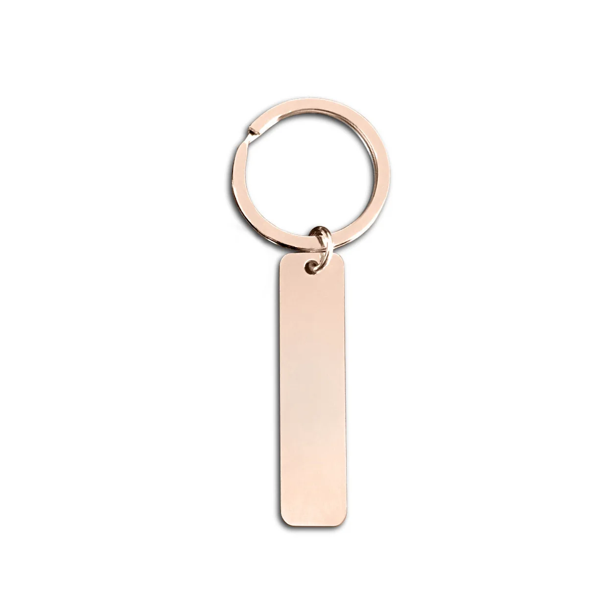 Picture 5: Rectangular Hang Tag Metal Key Ring Stainless Steel  Keychain