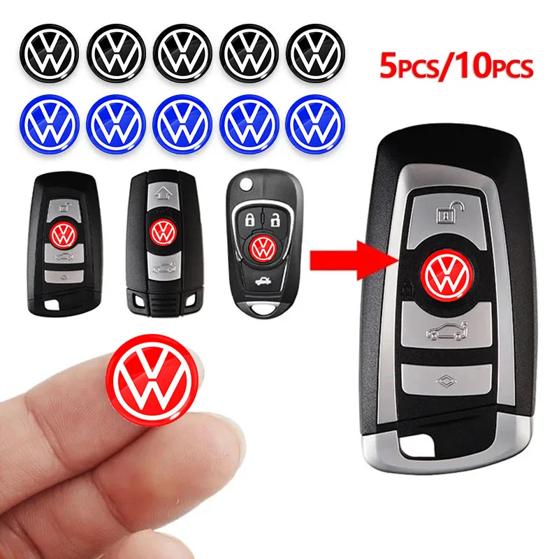 

Cup Holders Car Goods 14MM Remote Car Key Stickers Emblem Accessories For Volkswagen Jetta MK5 MK6 Golf-4 5 6 7 Passat 3B7 601 1