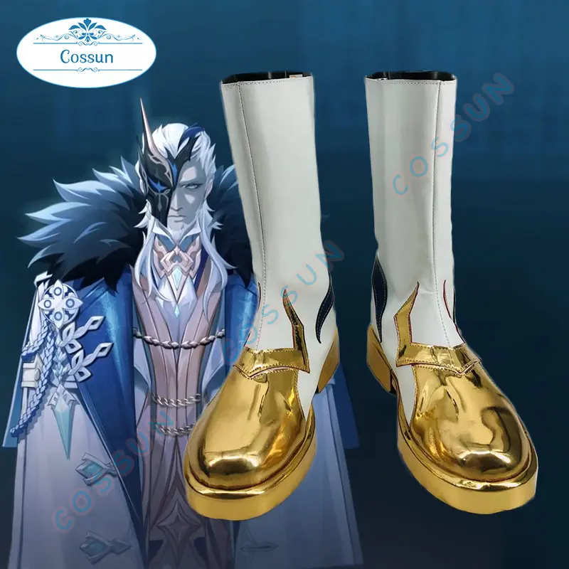 Game Genshin Impact Fatui Pierro Cosplay Shoes Halloween Carnival Party Women Men Anime Cosplay Shoes