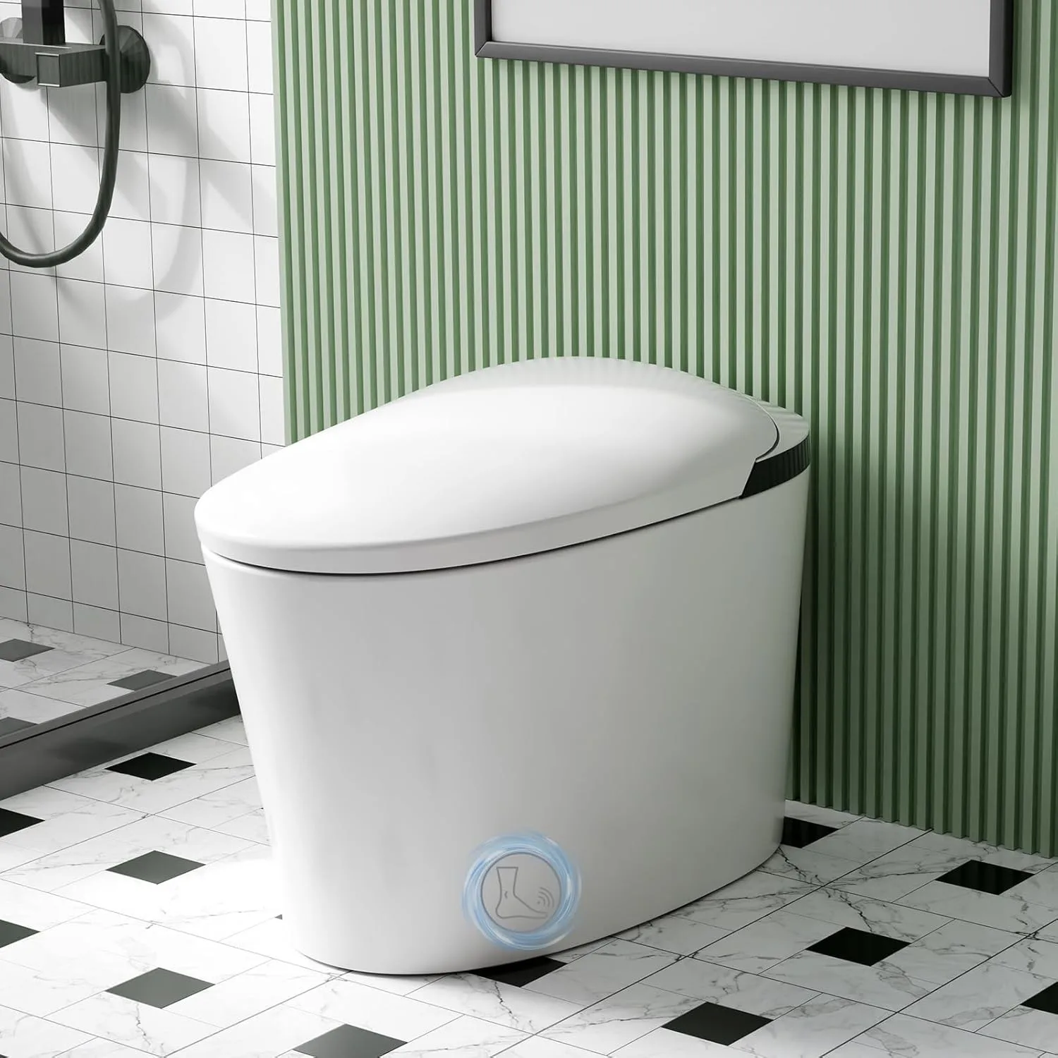 Modern Smart Toilet Auto Flush Smart Toilet for Bathroom Elongated Toilet Seat