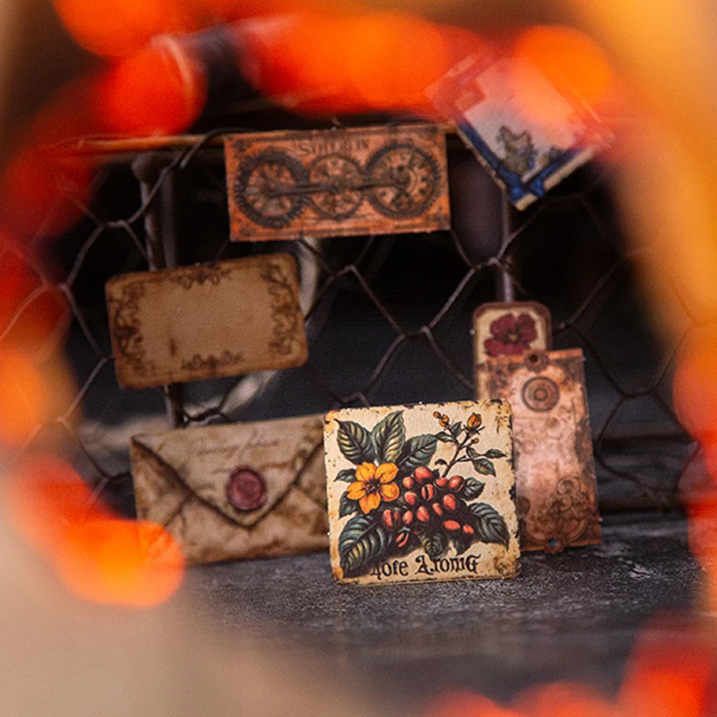 40 pezzi di serie narrativa di cicatrici d'artificio brute confezione di materiali vintage album fai da te collage scrapbook cornice per foto custodia per telefono tablet