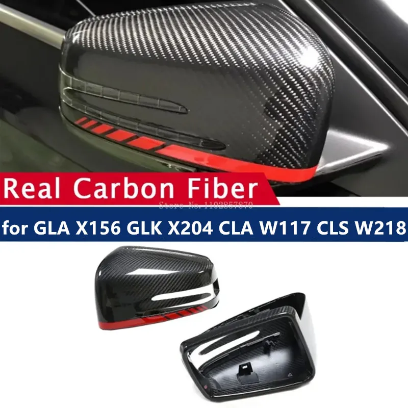 

Carbon Fiber Rearview Mirror Cap Cover for Mercedes Benz GLA X156 GLK X204 CLA W117 CLS W218 Side Mirror Shell Frame Case