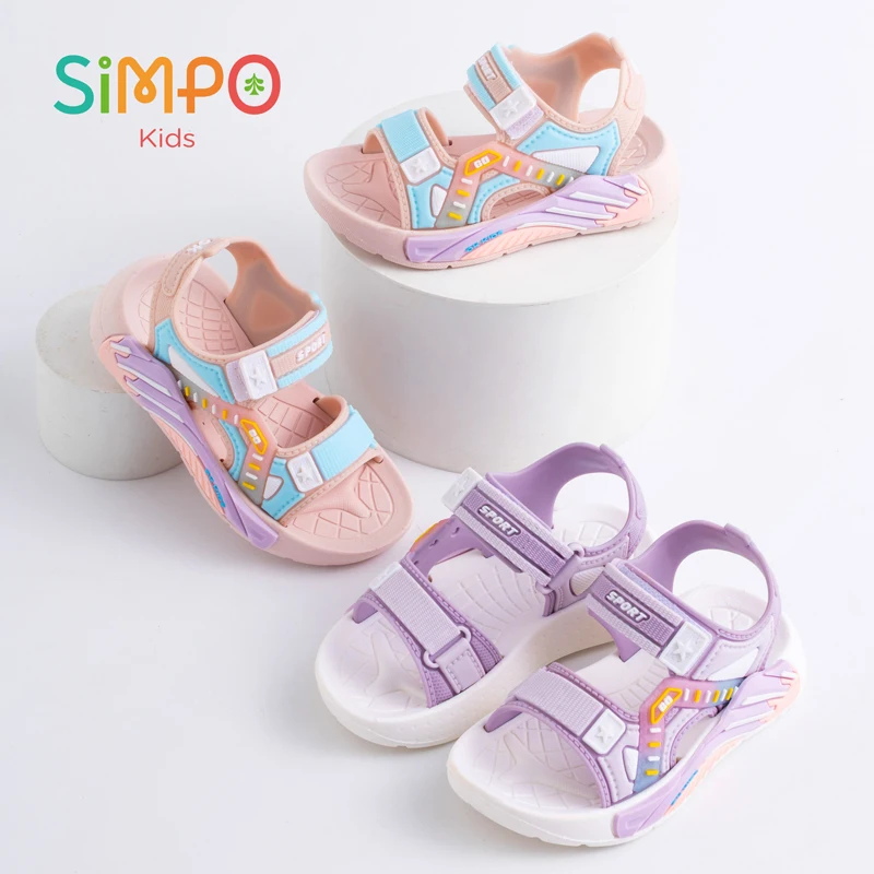 Summer Kids' Sandals Unisex Soft Bottom Casual Beach Shoes for Primary School Students Boys & Girls Charms Decorations