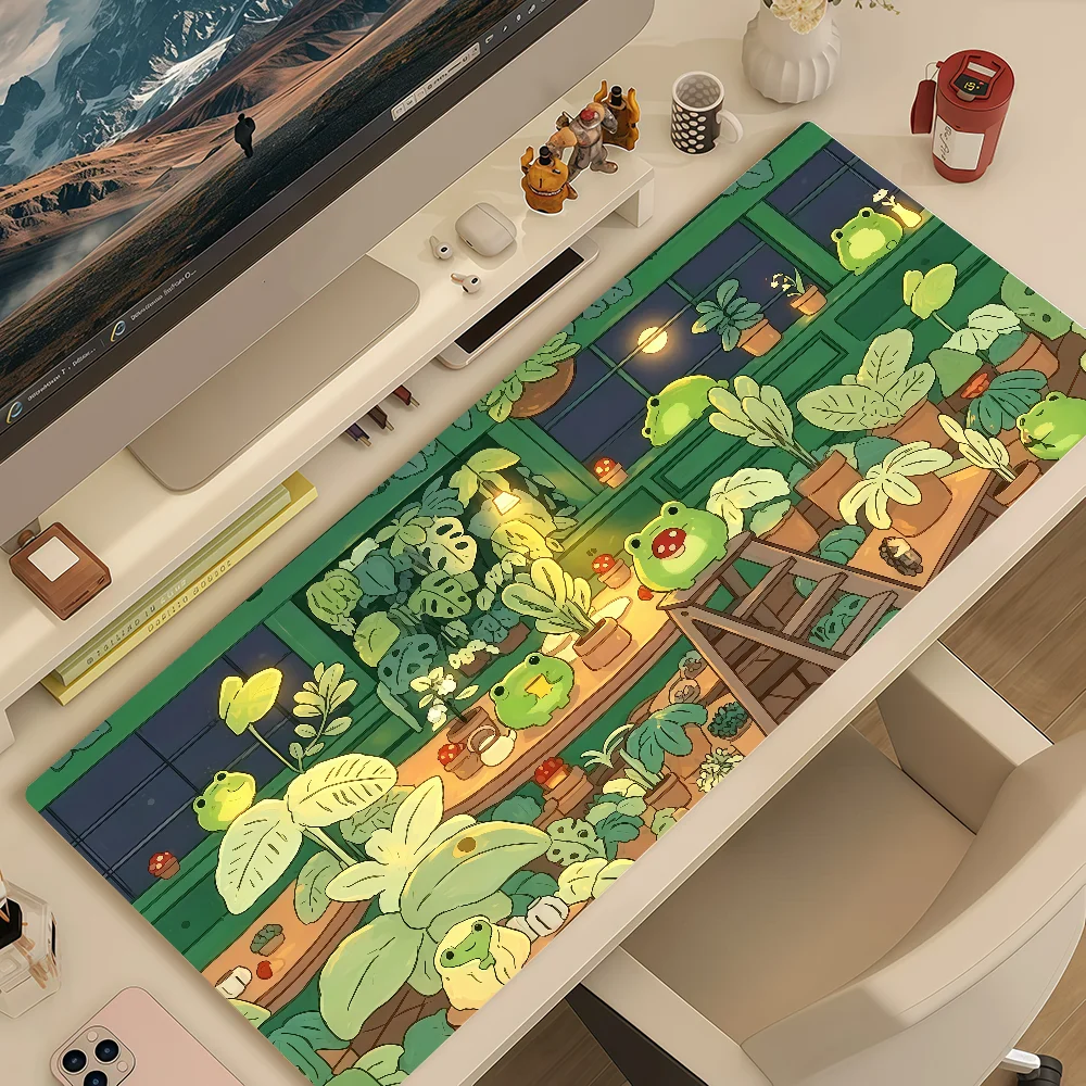 F-Frog Mouse Pad MousePad Non-slip Lockedge Office Cute Student Gaming Thickened Cute Cartoon Large Writing Pad Cushion