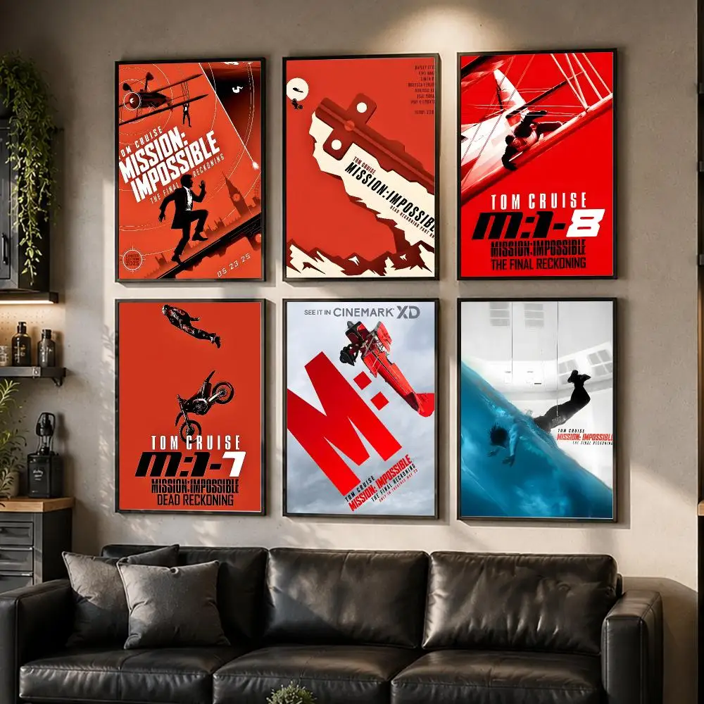 1pc M-Mission Impossible The Final Reckoning Poster HD Waterproof Self-Adhesive Wall Art – Multi-Scene Use Top Gift Pick