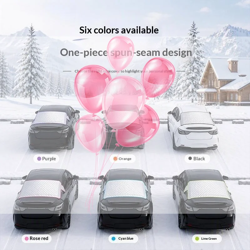Winter Car Rear Window Snow Ice Cover Quick Removal Anti Frost Scratch Resistant Protector for All Vehicle Types