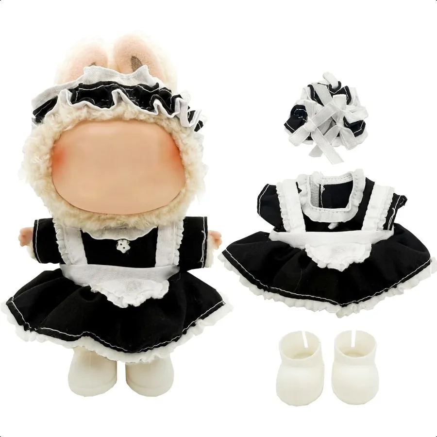 

Clothes for Labubu 3PC Set with Shoes for 6.7 Inches Doll Premium Labubu Outfit with Accories Stylish Labubu Clothes for Doll N