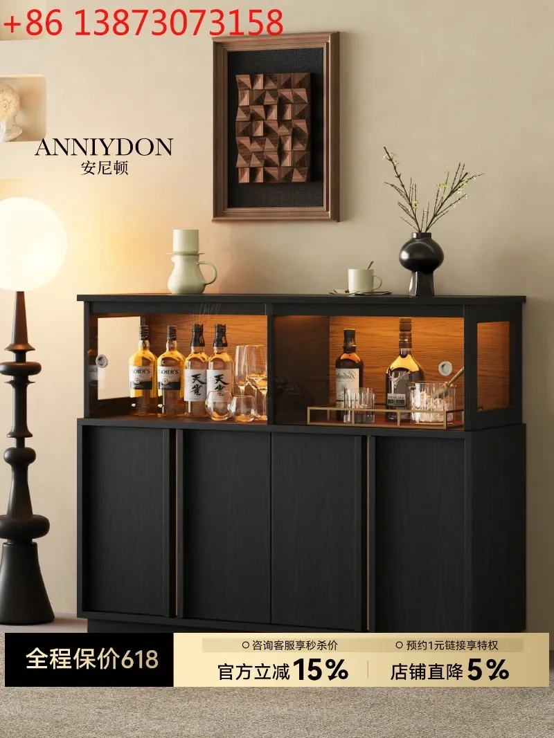 Vintage-style home wall-mounted integrated storage for coffee bar, tea storage, sideboard