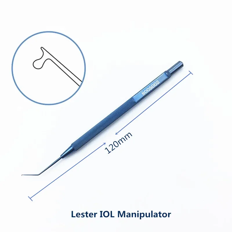 Ophthalmic Instruments Titanium Lester IOL Lens Manipulator Hooks Pet Veterinary Surgical Instruments