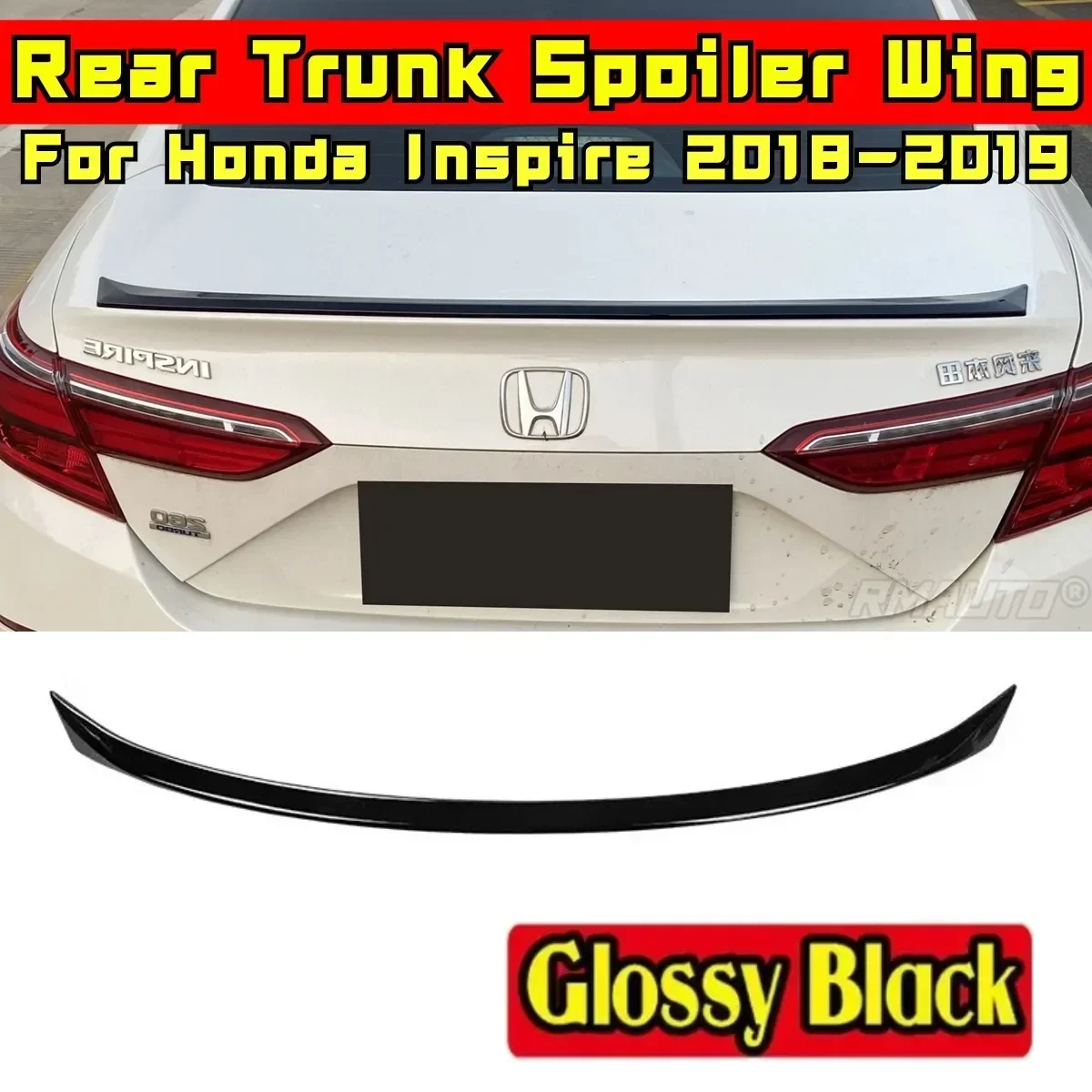 Car Rear Trunk Spoiler Car Accessories ABS Plastic Car Rear Spoiler Wing For INSPIRE 2018 2019 2020 2021 2022 Exterior Part