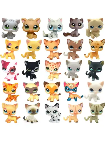 Rare littlest pet shop lps toy toy Mini Stands Short Hair Kitten Old Figures Collection Original Bobble head toy