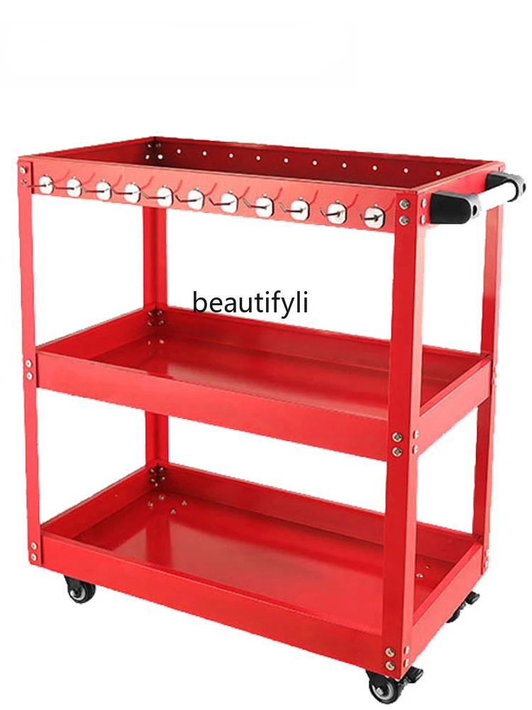 

zqTool Car Auto Repair Drawer Maintenance Trolley Mobile Three-Layer Cabinet Parts Frame Sub-Layer Assembled Cabinet Box