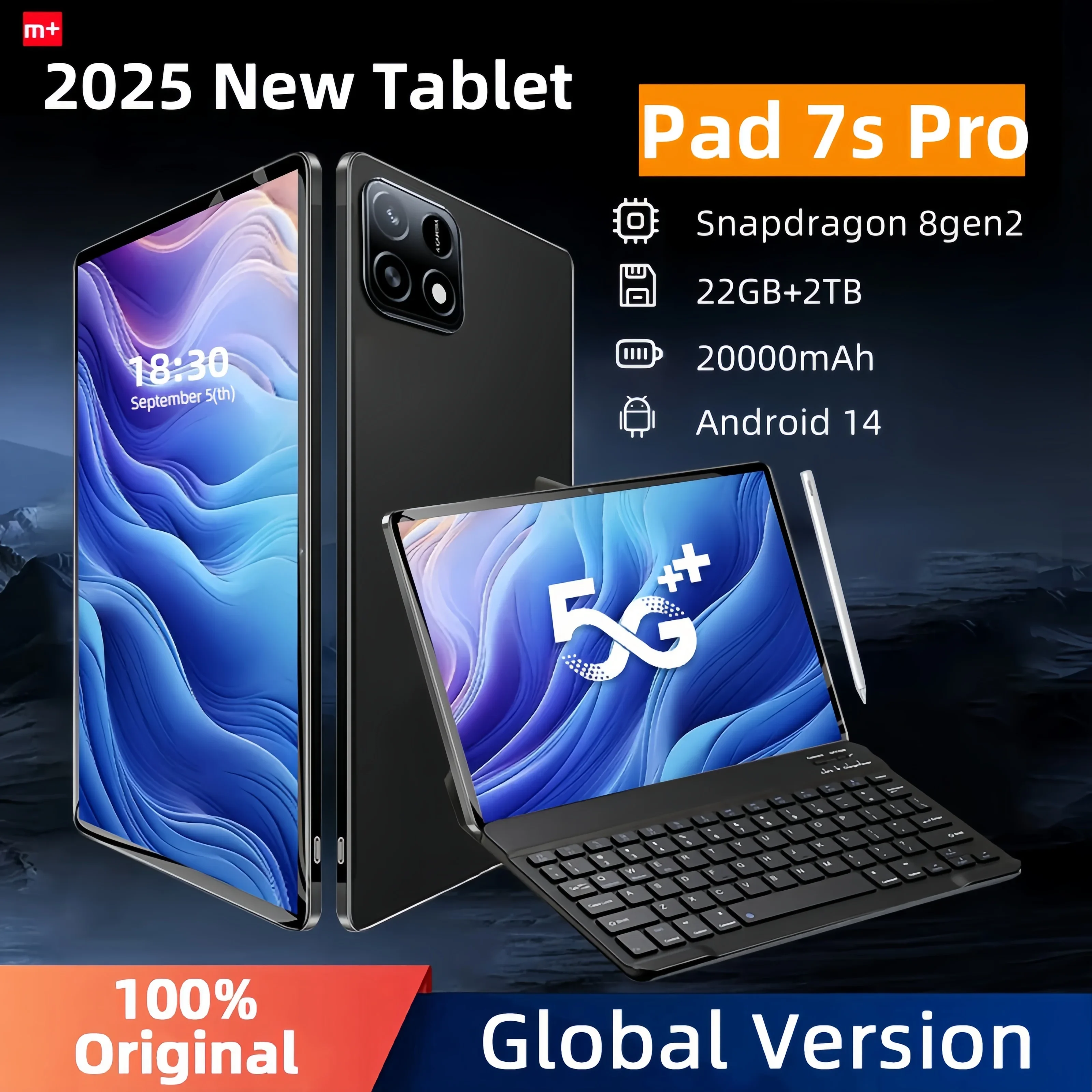 2025 NEW Original MI Pad 7 Pro Tablet 11inch Snapdragon 8gen2 HD 4K Android 14 16GB+1T 20000mAh 5G Dual SIM WiFi GPS Tablet PC