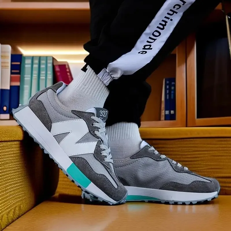 

Stay Stylish and Cozy: Lightweight cushioning Warm Fleece 327 Sports Shoes for Trendy Winter Comfort