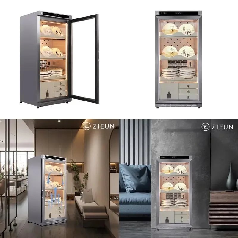 Tea Cabinet with Spanish Cedar Stand Precise Temperature Control Large Capacity 180 Liters High Quality Storage Solution