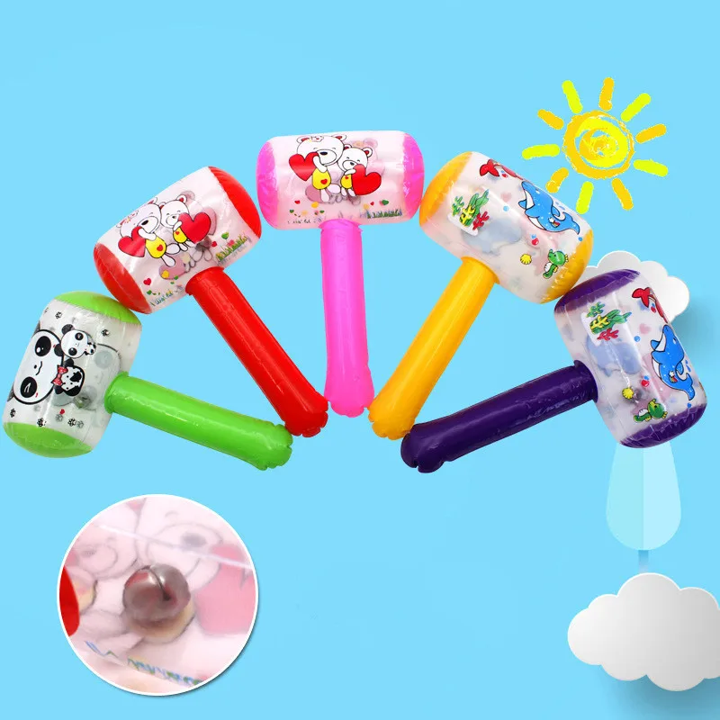 5pcs Inflatable Hammer With Bell Air Hammer Baby Kids Toys Party Favors Inflatable Toy Pool Beach Party Toy