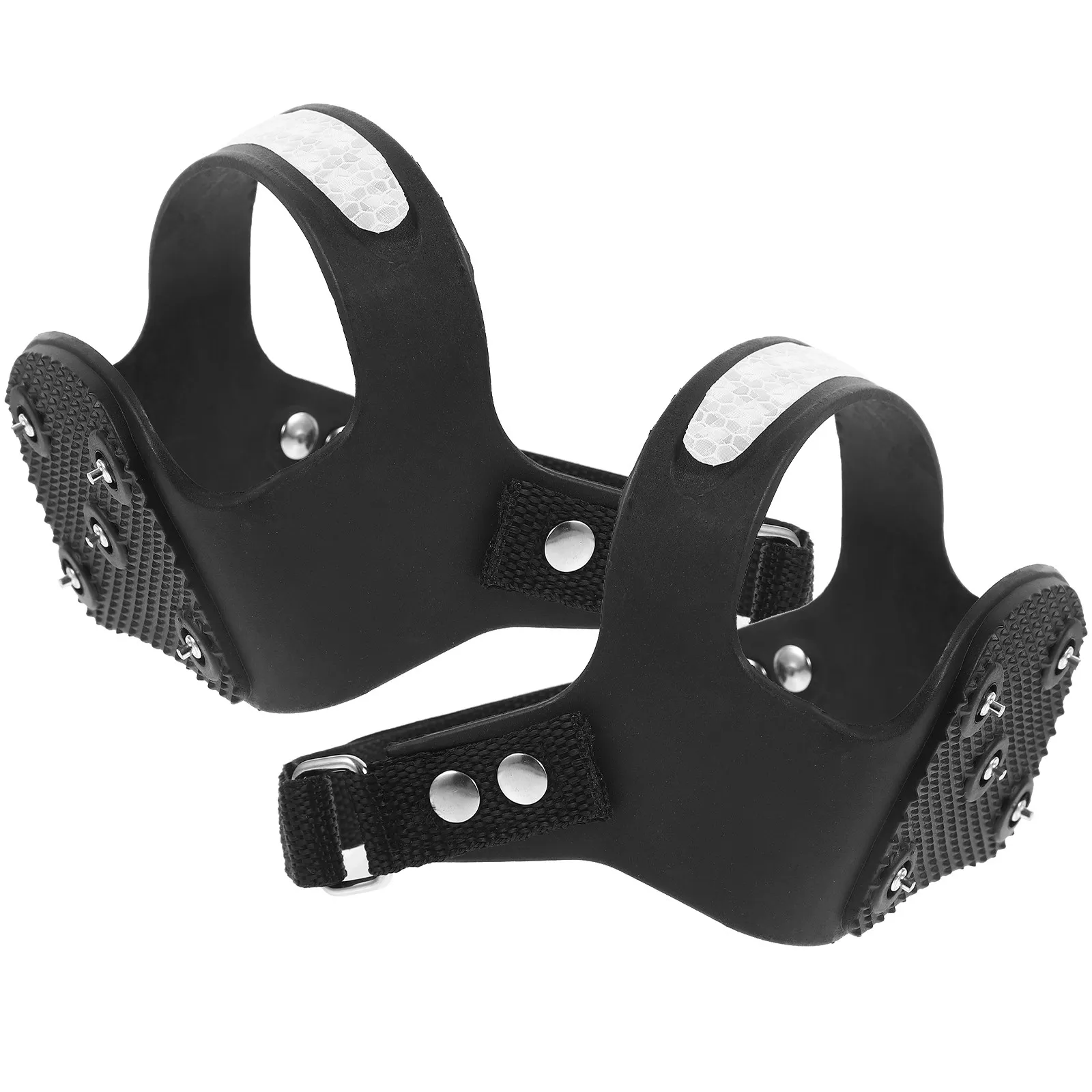 1 Par de Crampones con Púas para Hielo, Tracción en Todo Terreno para Senderos Nevados, Correr, Montañismo, Pesca en Hielo, Seguridad Invernal