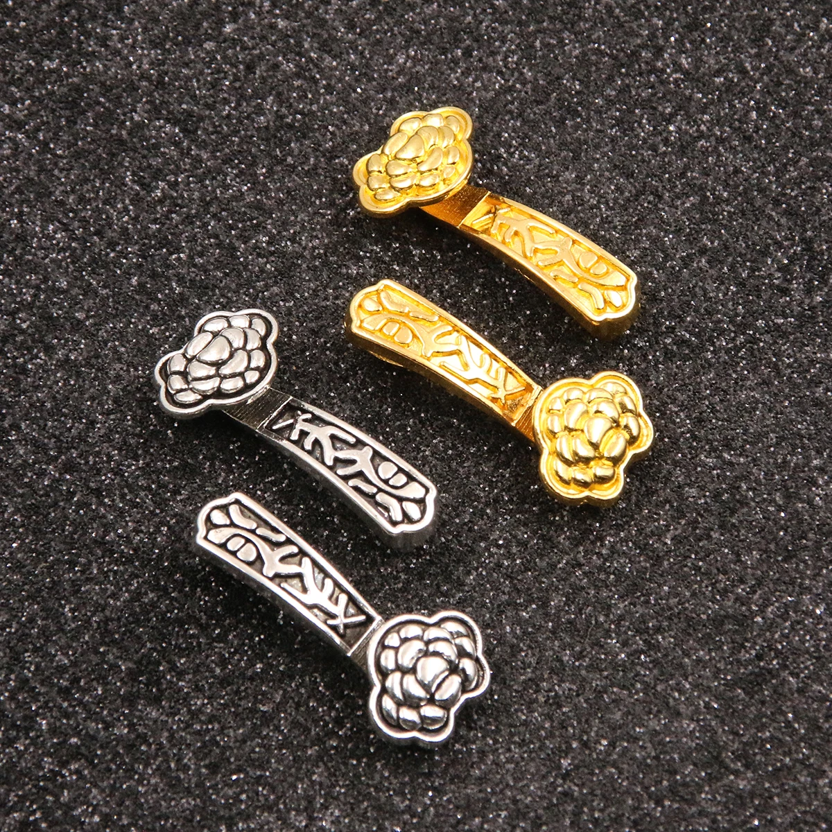 10PCS 11*25mm 2 Color Wholesale Metal Alloy Ruyi Connector Charms Weapon Pendant For Jewelry Buckle Making DIY Handmade Craft