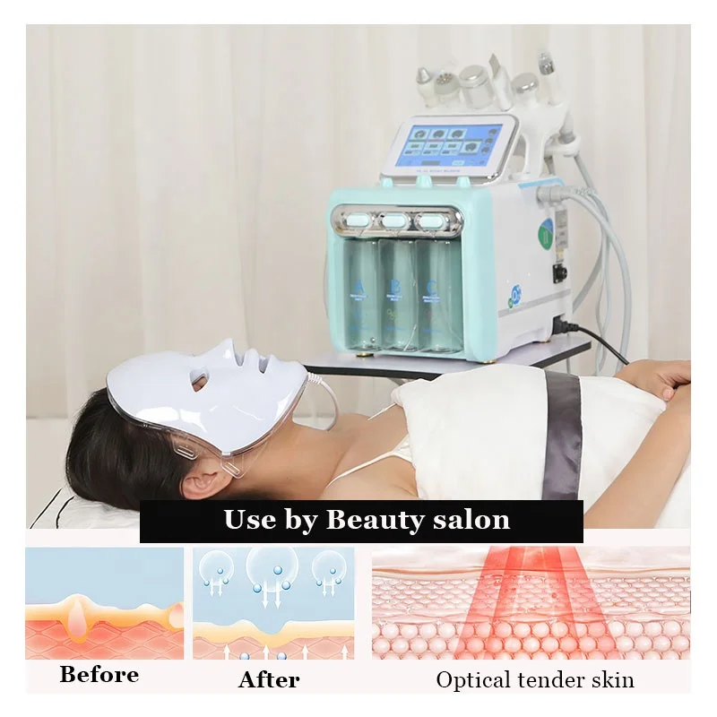 In Stock High Quality Ultrasound Micro Dermabrasion Machine 7 In 1 Skin Polishing Hydra Facials Machine