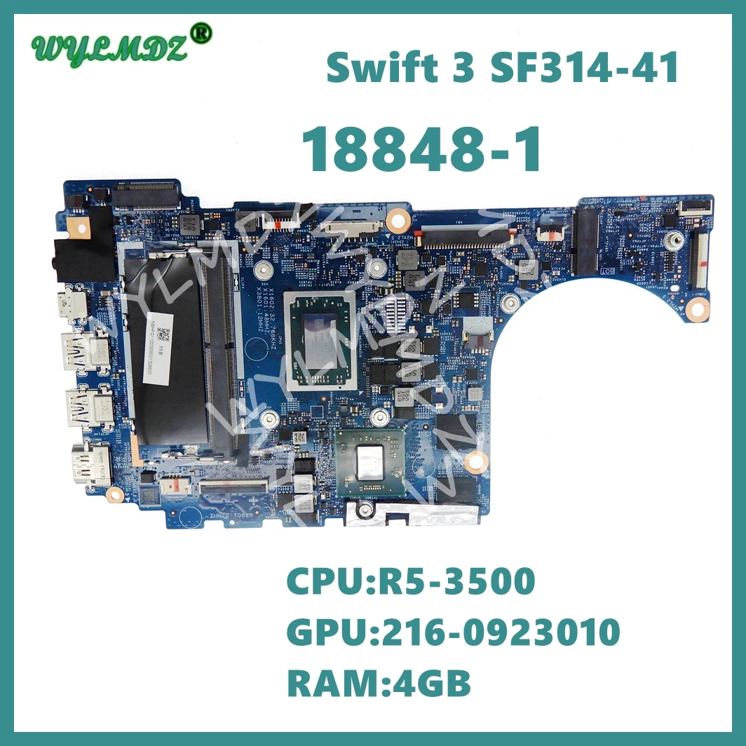 

18848-1 With R5-3500 CPU 216-0923010 GPU Laptop Motherboard For Acer Swift 3 SF314-41 SF314-41G Notebook Mainboard