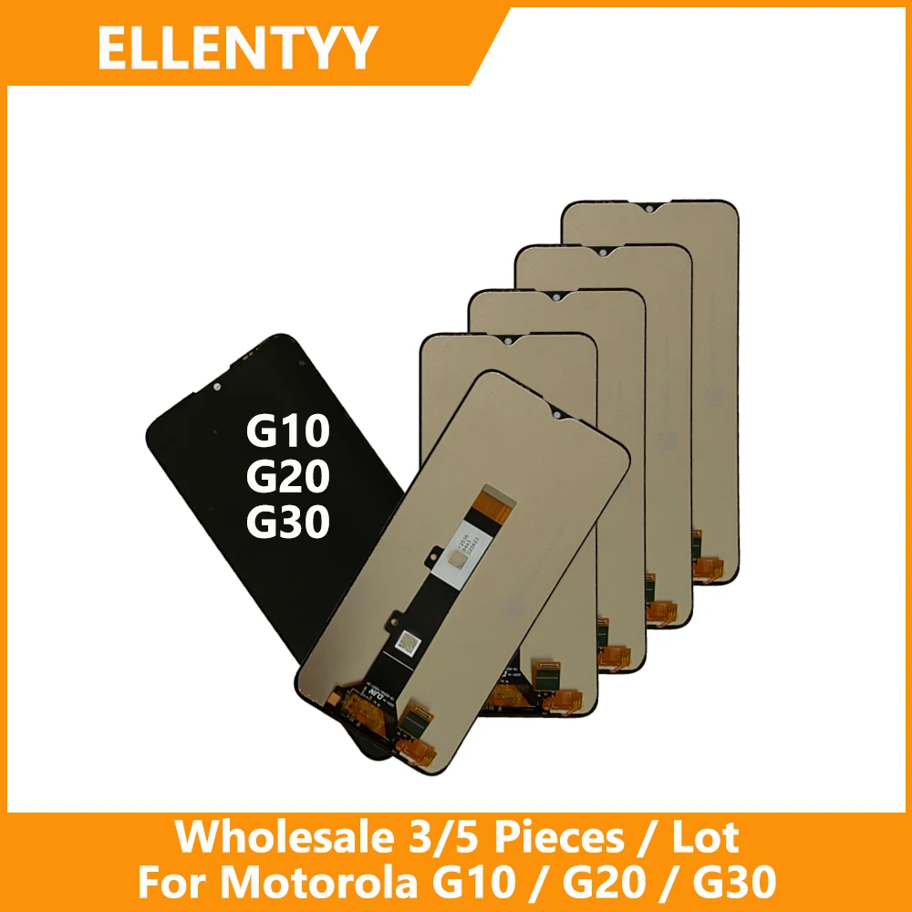 

Оптовая продажа, 3/5 шт./лот, высокое качество для Motorola G10 и Moto G20 Moto G30, ЖК-дисплей с сенсорным дигитайзером