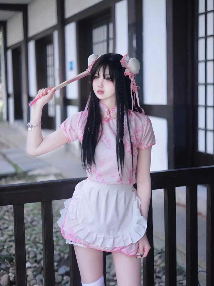 جديد الصينية Sle Dr loween Cisas Cosplay orm ort Sve خادمة orm ort ملابس يومية