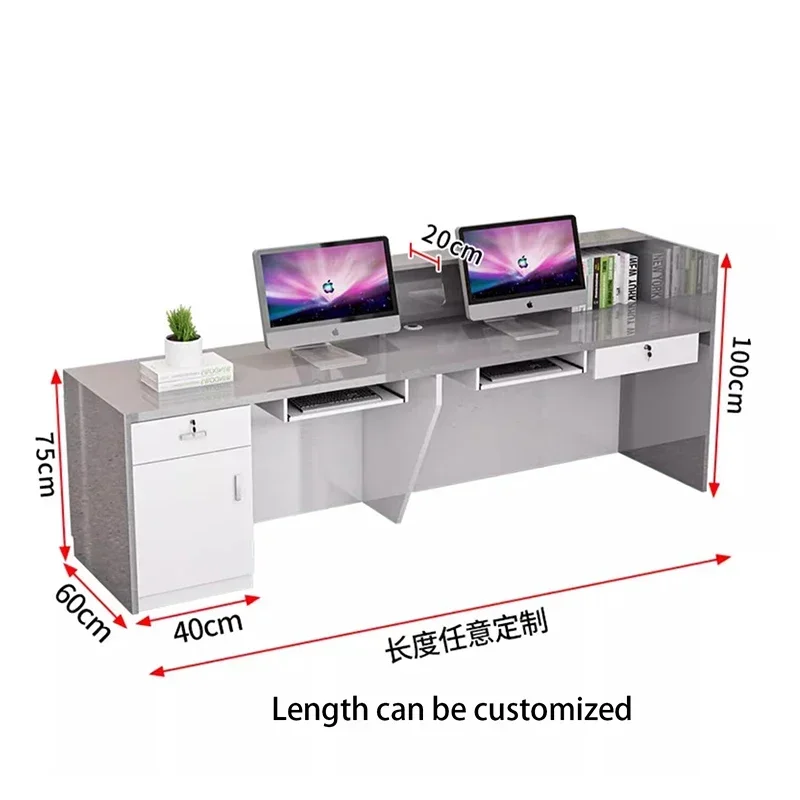 Beauty Office Reception Desks Purpito Display Nordic Luxury Reception Desks Decor Modern Recepción Negocio Commercial Furniture