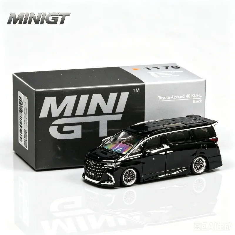 MINIGT 1:64 Toyota Alphard 40 KUHL alloy can be promoted ar model ornament, adult collectible, holiday gift, boys' toy.