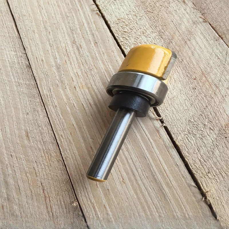 Bearing Guided Round Bottom Router Bit Woodworking Profiling Double Arc Groove Lock Hole Milling Cutter for Wood Carving Cutting